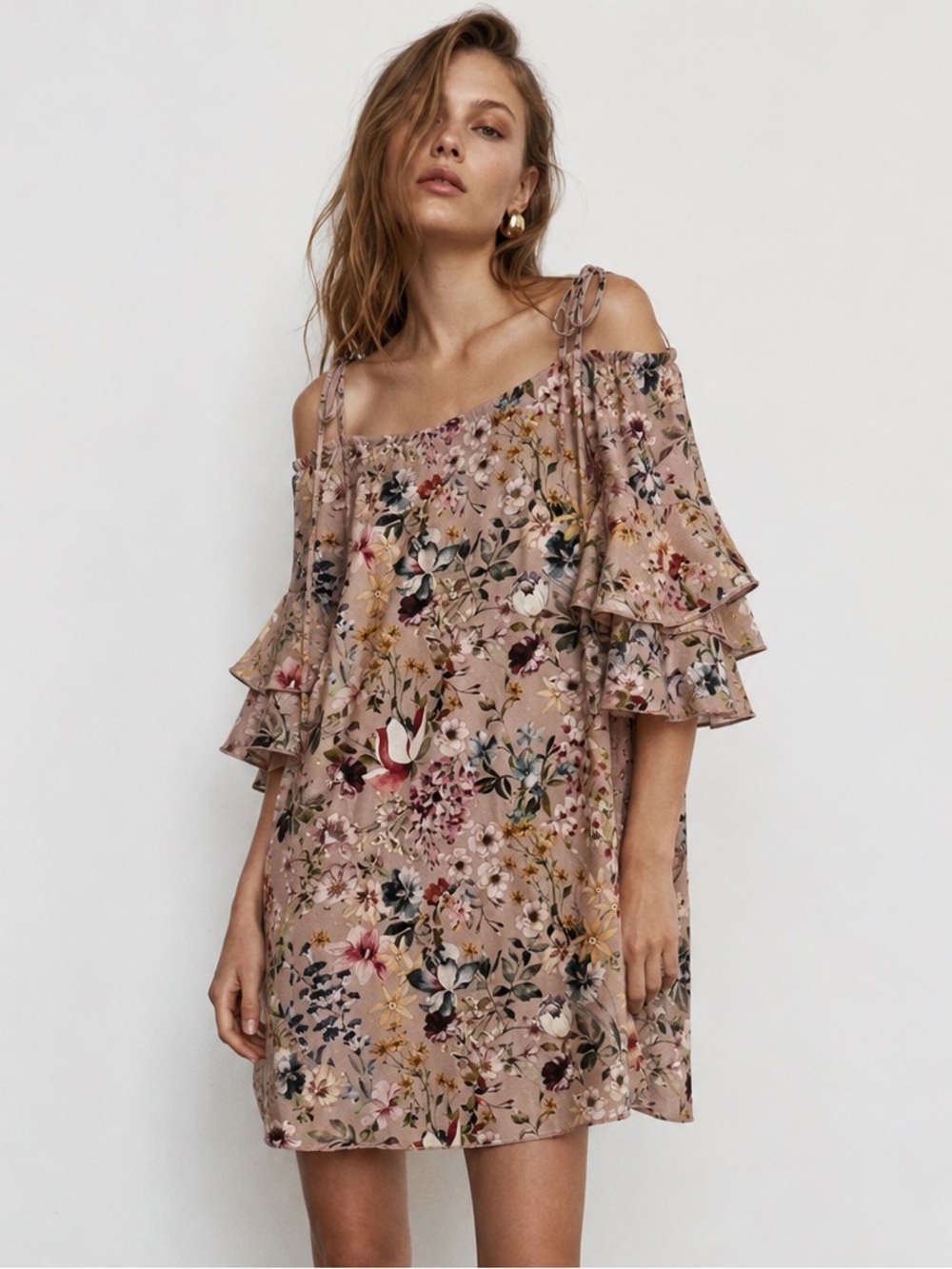 Summer Linen Mini Dress Zara